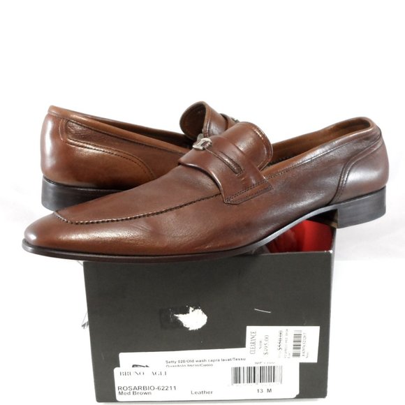 NIB$550 Bruno Magli Rosarbio Leather Flex Loafer Slip-On Dress Men's Shoes 13 - Picture 14 of 15